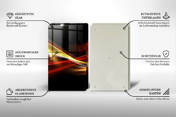 Copri piano cottura in vetro Fumo e luce astratti