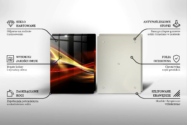 Copri piano cottura in vetro Fumo e luce astratti