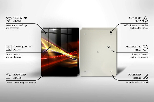 Copri piano cottura in vetro Fumo e luce astratti