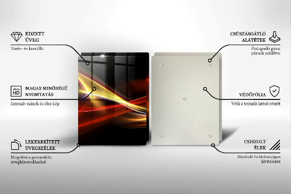 Copri piano cottura in vetro Fumo e luce astratti