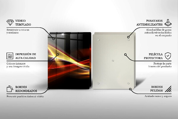 Copri piano cottura in vetro Fumo e luce astratti