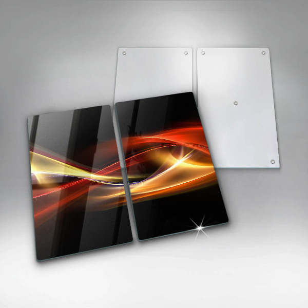 Copri piano cottura in vetro Fumo e luce astratti