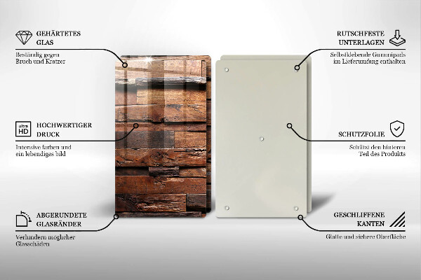 Copertura piano cottura Tavole di legno decorative