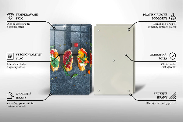 Copri piano cottura in vetro Panini Colorati