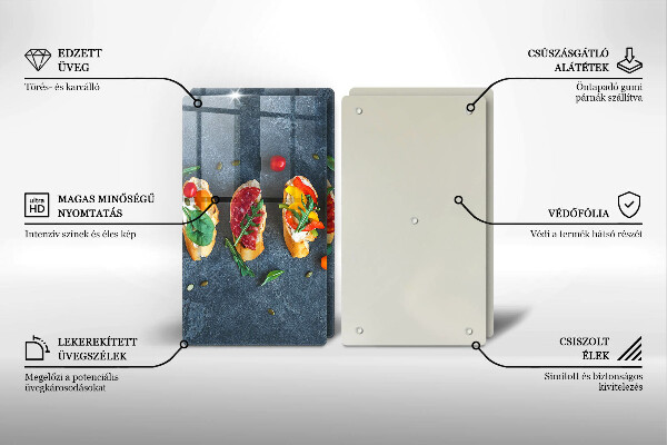 Copri piano cottura in vetro Panini Colorati
