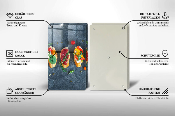 Copri piano cottura in vetro Panini Colorati