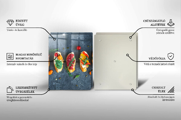 Copri piano cottura in vetro Panini Colorati