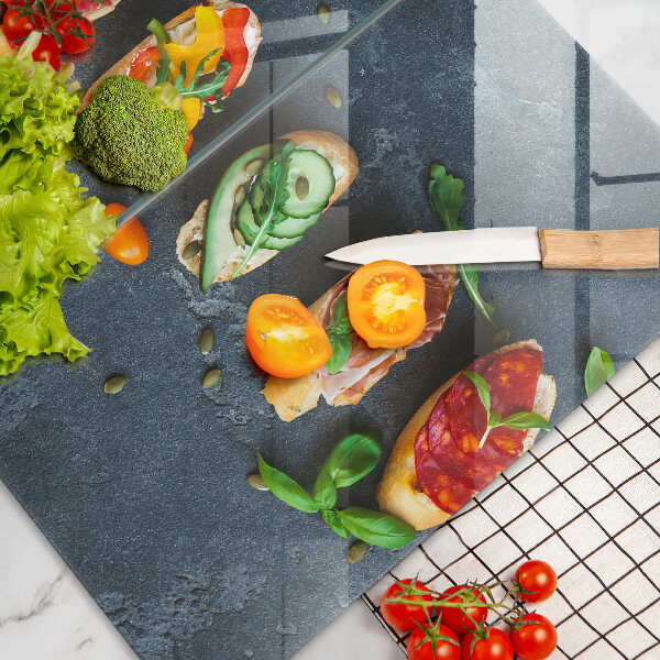 Copri piano cottura in vetro Panini Colorati