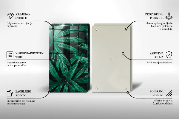 Copri piano cottura in vetro Foglie di piante