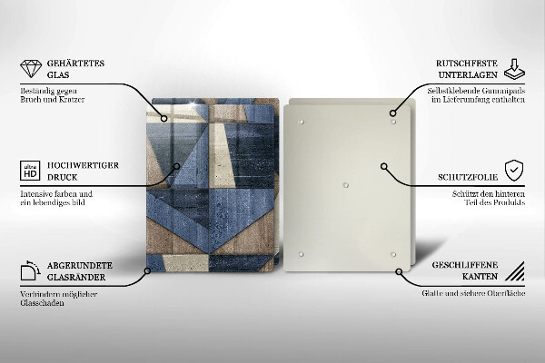 Copri piano cottura in vetro Astrazione geometrica