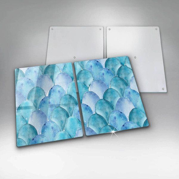 Copri piano cottura in vetro Scaglie di acquerello