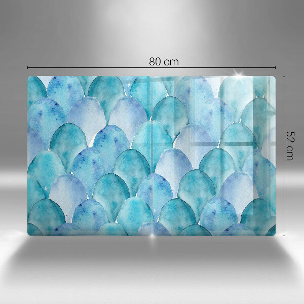 Copri piano cottura in vetro Scaglie di acquerello