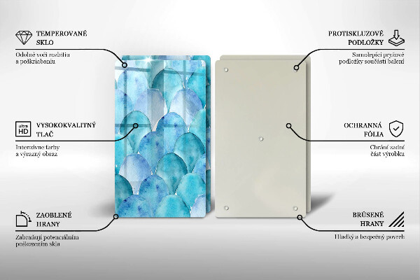 Copri piano cottura in vetro Scaglie di acquerello