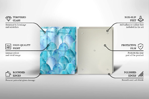 Copri piano cottura in vetro Scaglie di acquerello