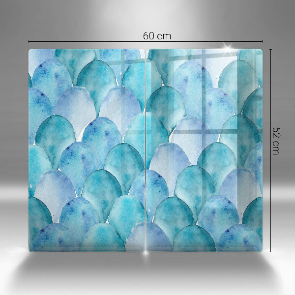 Copri piano cottura in vetro Scaglie di acquerello