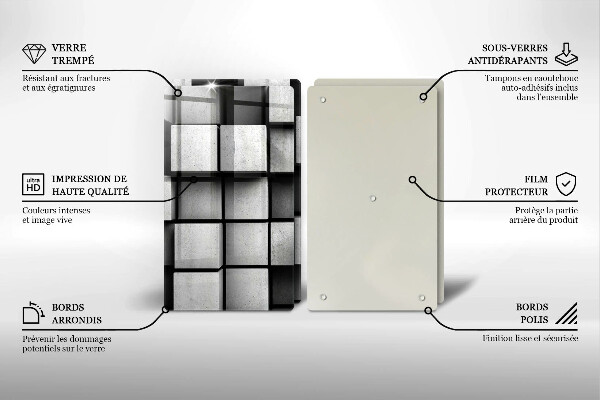 Copri piano cottura Sfondo di geometria 3D