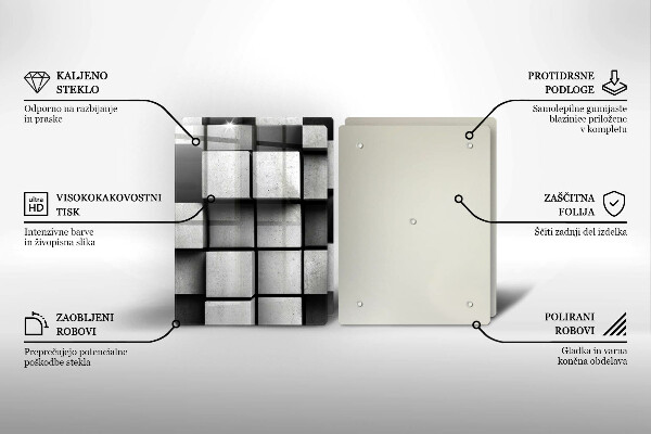 Copri piano cottura Sfondo di geometria 3D