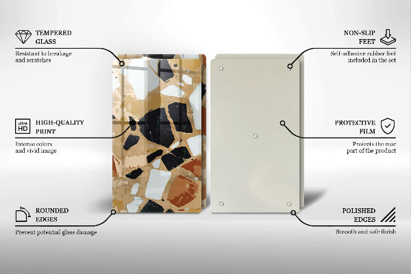 Copri piano cottura Piatto con pietre decorative