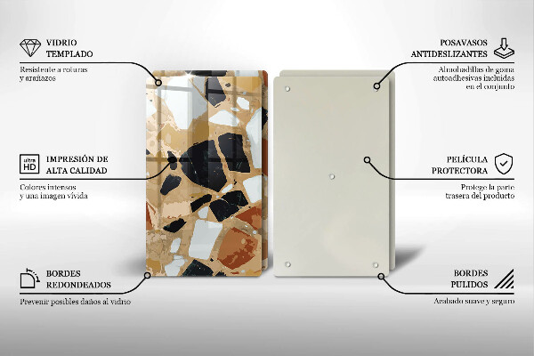 Copri piano cottura Piatto con pietre decorative