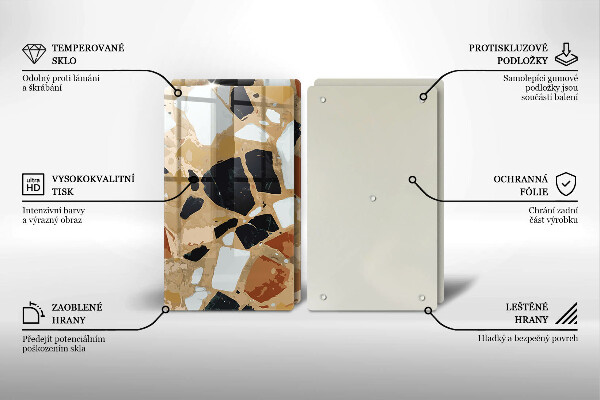 Copri piano cottura Piatto con pietre decorative