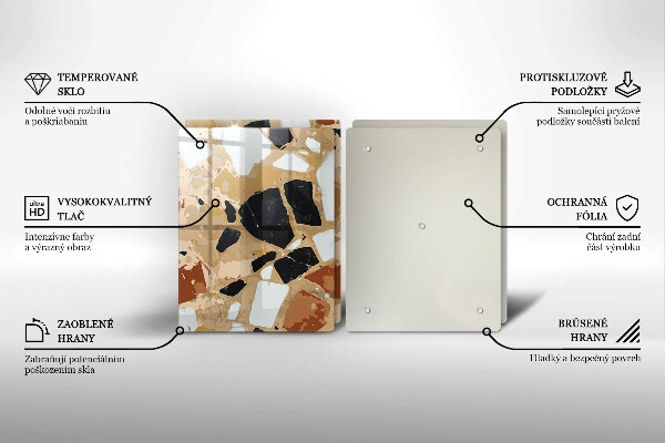 Copri piano cottura Piatto con pietre decorative