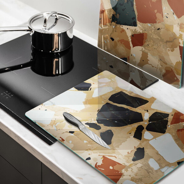 Copri piano cottura Piatto con pietre decorative