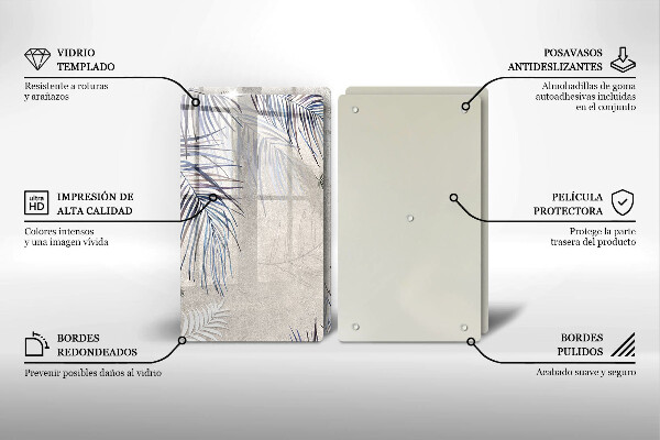 Copri piano cottura in vetro Foglie sottili