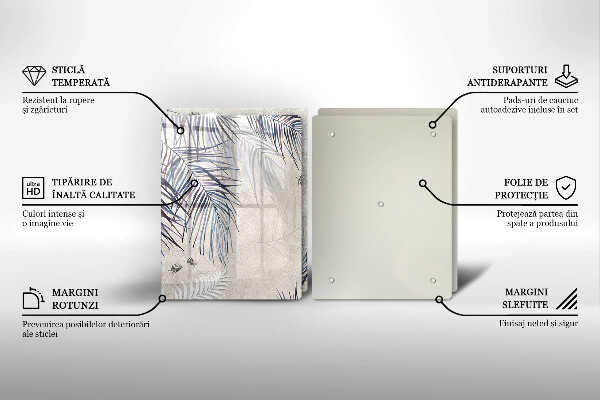 Copri piano cottura in vetro Foglie sottili