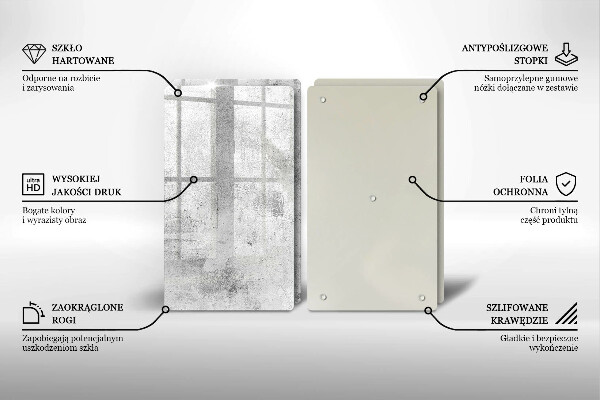 Copri piano cottura in vetro Struttura concreta