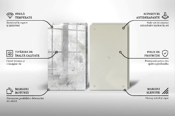 Copri piano cottura in vetro Struttura concreta