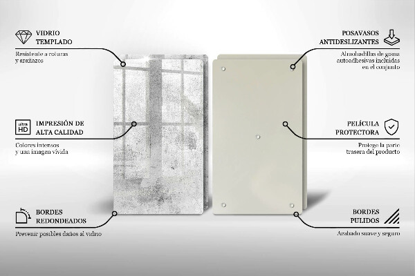 Copri piano cottura in vetro Struttura concreta