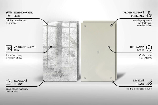 Copri piano cottura in vetro Struttura concreta