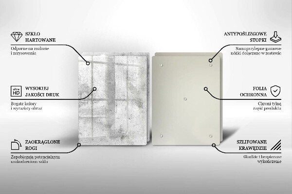 Copri piano cottura in vetro Struttura concreta