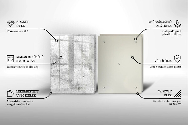 Copri piano cottura in vetro Struttura concreta