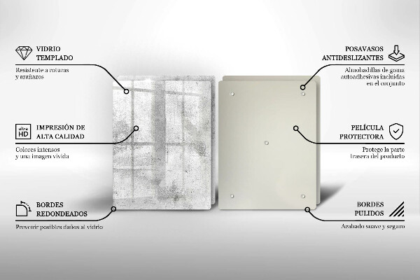 Copri piano cottura in vetro Struttura concreta