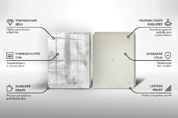 Copri piano cottura in vetro Struttura concreta