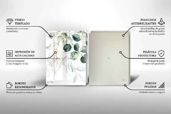 Copri piano cottura in vetro Piante dipinte