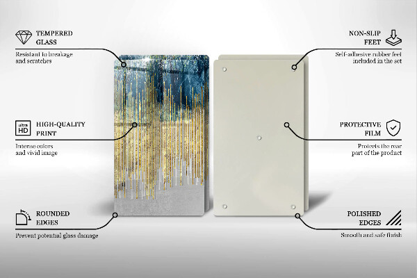 Copri piano cottura in vetro Astrazione del designer