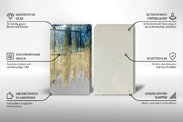 Copri piano cottura in vetro Astrazione del designer