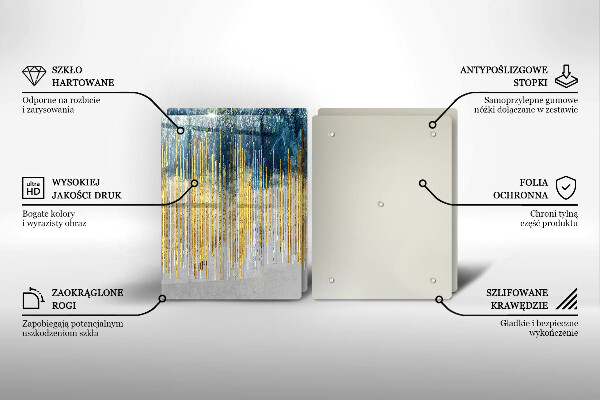 Copri piano cottura in vetro Astrazione del designer