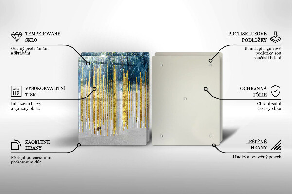 Copri piano cottura in vetro Astrazione del designer