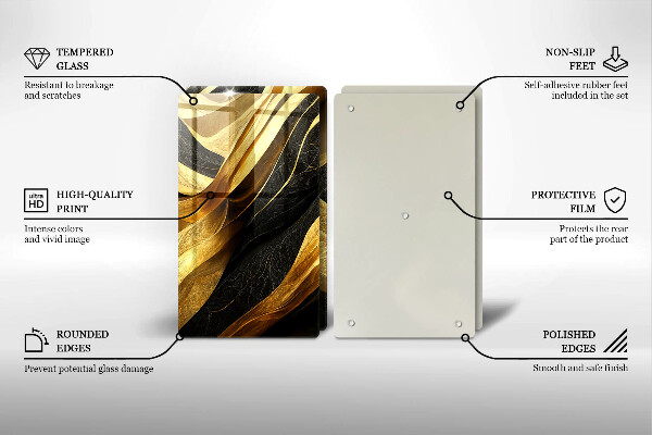 Copri piano cottura in vetro Astrazione elegante