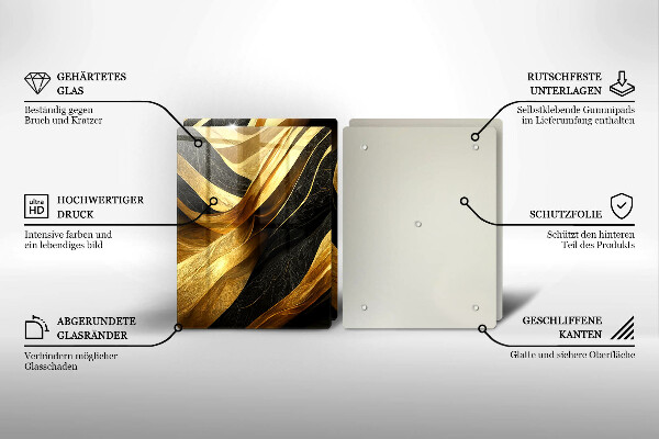 Copri piano cottura in vetro Astrazione elegante