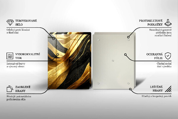 Copri piano cottura in vetro Astrazione elegante