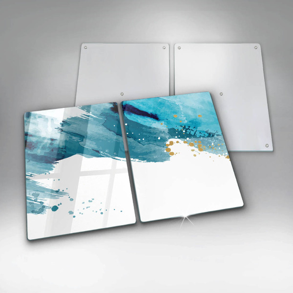 Copri piano cottura in vetro Macchie blu