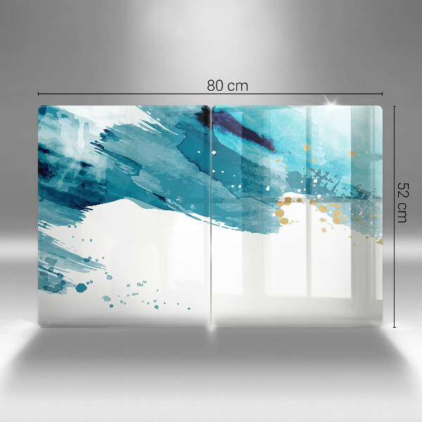 Copri piano cottura in vetro Macchie blu