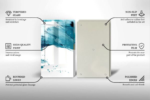 Copri piano cottura in vetro Macchie blu