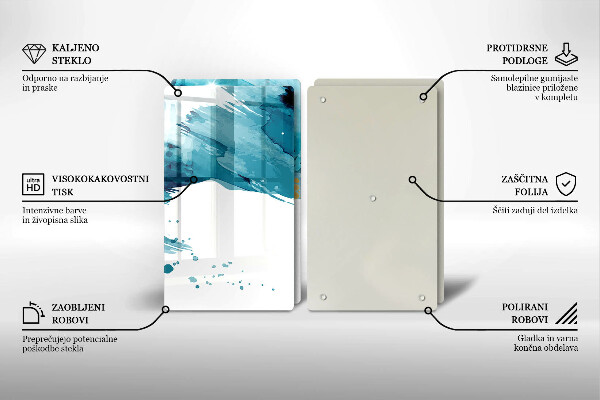 Copri piano cottura in vetro Macchie blu