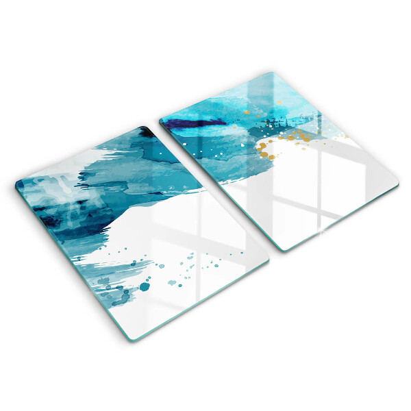 Copri piano cottura in vetro Macchie blu