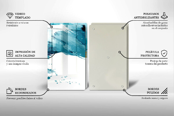 Copri piano cottura in vetro Macchie blu